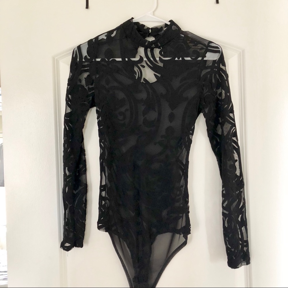 Mesh Print Body Suit